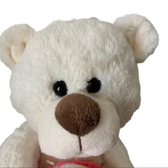 Kellytoy White Bear with Pink Cupcake Plush Toy - Picture 2 of 7